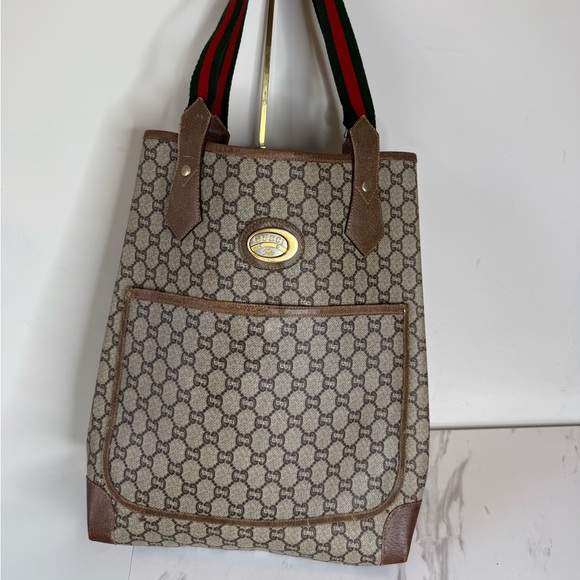 VINTAGE GUCCI GG PLUS Monogram TOTE Bag. - Picture 8 of 14